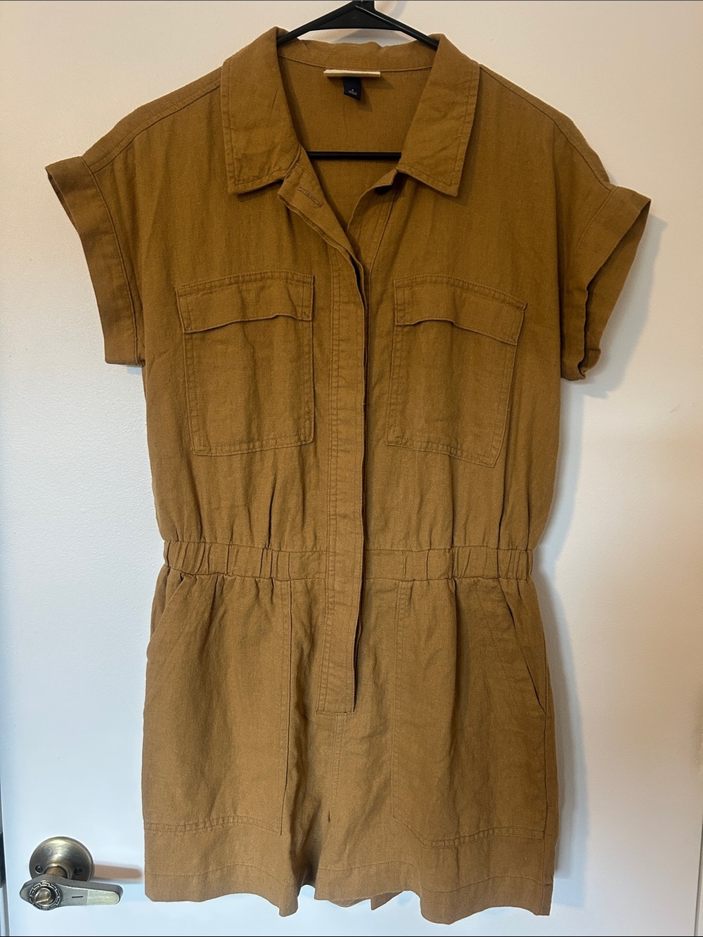 Universal Thread Short Sleeve Linen Romper NWOT Women's 4